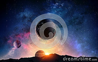 Pluto planet. Mixed media Stock Photo