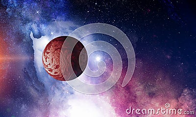 Pluto planet. Mixed media Stock Photo