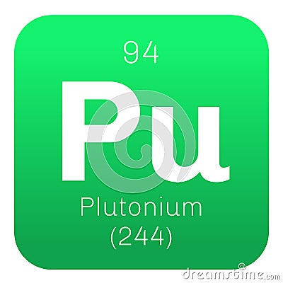 Plutonium chemical element Vector Illustration