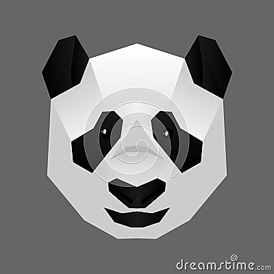 Plygon panda face Stock Photo