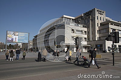 Plymouth city centre buildings. Devon UK Editorial Stock Photo