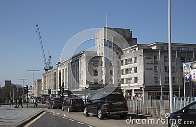 Plymouth city centre buildings. Devon UK Editorial Stock Photo