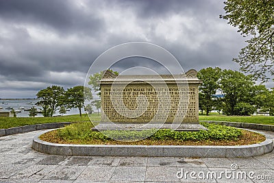 Coles Hill in Plymouth, Massachusetts, USA Editorial Stock Photo