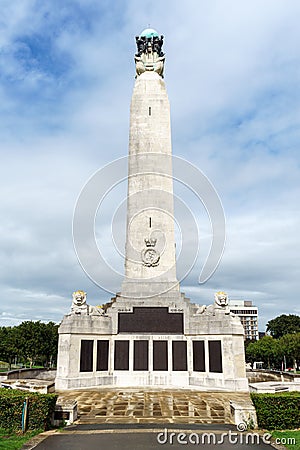 Plymouth Naval Memorial, Commonwealth War Graves Commission, Plymouth Hoe, Devon, United Kingdom, August 20, 2018 Editorial Stock Photo