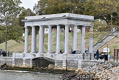 Plymouth Rock Portico Editorial Stock Photo