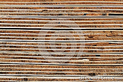 Plywood Background: Weathered Cross Section of Piled Plywood Panels - Detail Stock Photo