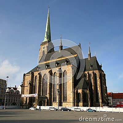 Plzen cathedral Editorial Stock Photo