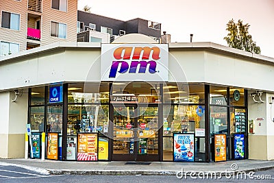 AM PM Convenience Store Editorial Stock Photo