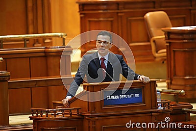 PM Sorin Grindeanu no-confidence vote Editorial Stock Photo