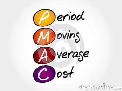 PMAC - Period Moving Average Cost Stock Photo