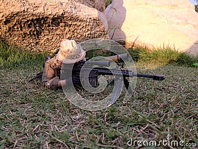 Pmc Sniper military models Editorial Stock Photo