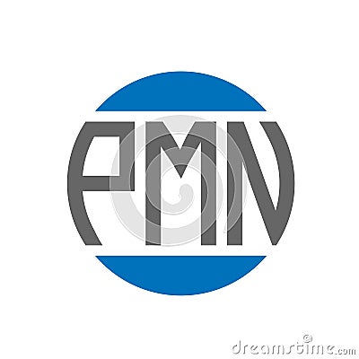 PMN letter logo design on white background. PMN creative initials circle logo concept. PMN letter design Vector Illustration