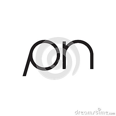 pn initial letter vector logo icon Vector Illustration