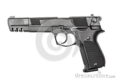 Pneumatic air pistol calibre 4,5mm Stock Photo