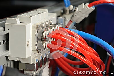 Pneumatic distributor Stock Photo