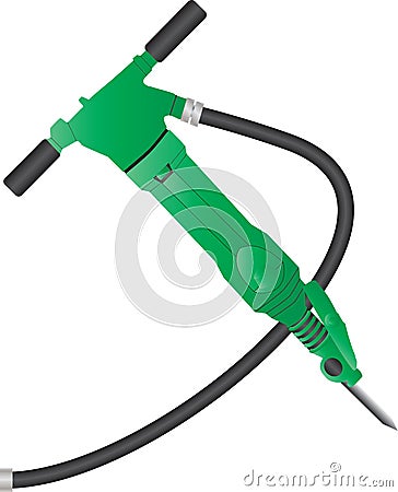 Pneumatic Drill Vector Illustration