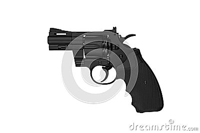 Pneumatic pistol revolver for sports and entertainment. Airsoft guns. Isolate on a white back Stock Photo