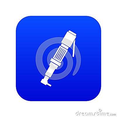 Pneumatic screwdriver icon digital blue Vector Illustration