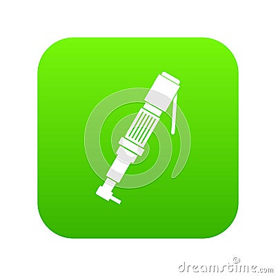 Pneumatic screwdriver icon digital green Vector Illustration