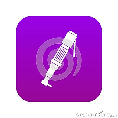 Pneumatic screwdriver icon digital purple Vector Illustration