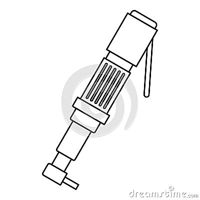 Pneumatic screwdriver icon outline Vector Illustration