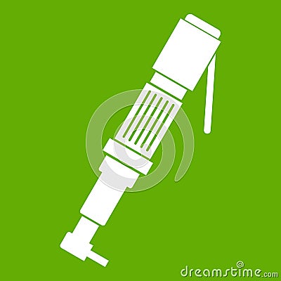 Pneumatic screwdriver icon green Vector Illustration