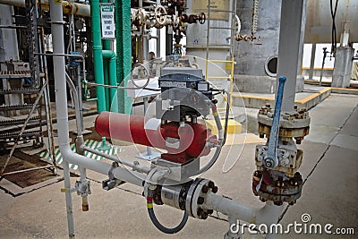 Pneumatic Solenoid Emergency Shutoff Valve Stock Photo