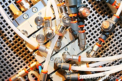 Pneumatic system. Stock Photo