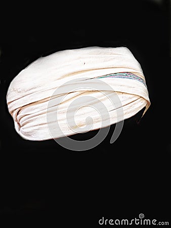 Png black baground haryanvi turban Stock Photo