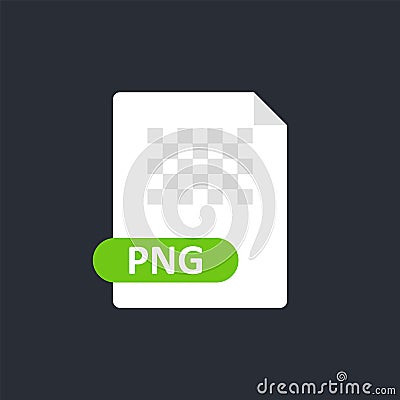 Png file icon. Portable network graphics format file icon. Vector Vector Illustration