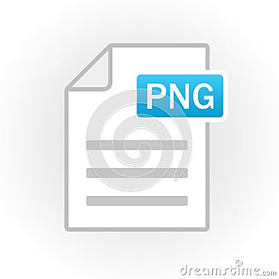 PNG icon isolated. File format. Vector Vector Illustration