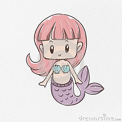 PNG0032 Mermaid Girl Stock Photo