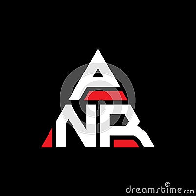 PNR triangle letter logo design with triangle shape. PNR triangle logo design monogram. PNR triangle vector logo template with red Vector Illustration