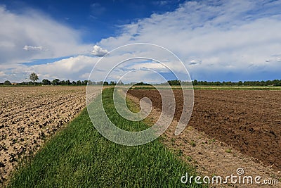 Po Valley Italy Europe landscape nature naturalistic Stock Photo
