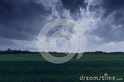 Po Valley landscape nature naturalistic vision winte Stock Photo