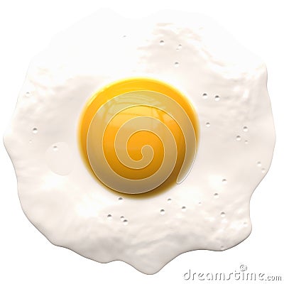 Poached egg isolated on white Stock Photo