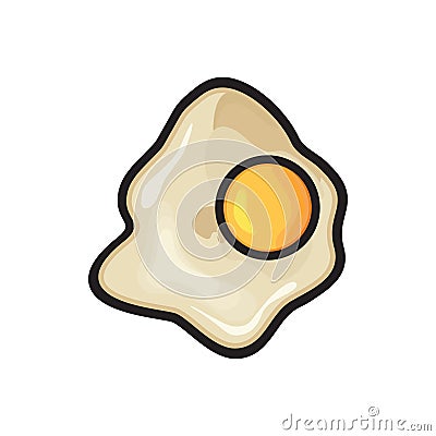 Poached egg Vector Illustration