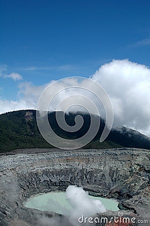 Poas Volcano Stock Photo