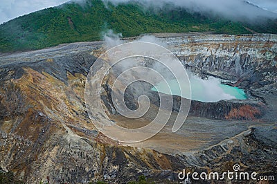 Poas volcano fumes Stock Photo