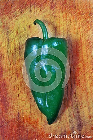 Poblano chili peppers chile Capsicum Stock Photo