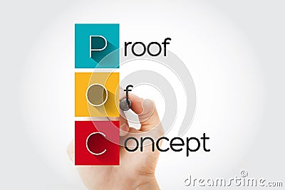 POC - Proof of Concept acronym, business concept background Stock Photo