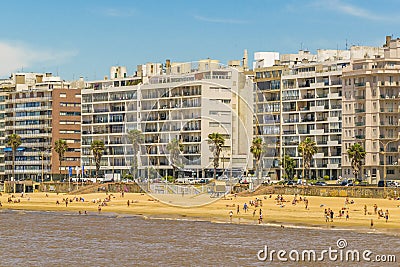 Pocitos Beach Montevideo Uruguay Stock Photo