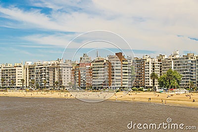 Pocitos Beach Montevideo Uruguay Stock Photo