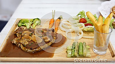 Pock chop steak Stock Photo