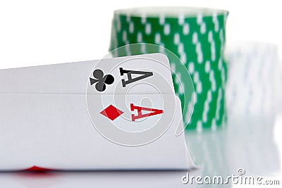 Pocket Aces Stock Photo