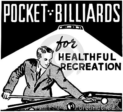 Pocket Billiards Vector Illustration