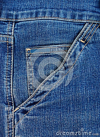 Pocket blue jeans Stock Photo