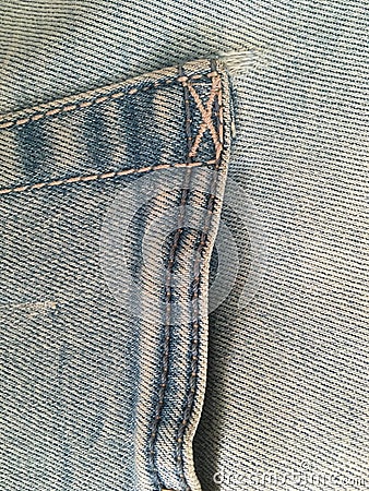 Pocket classic jeans. Vintage retro pants. Stock Photo