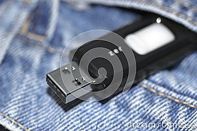 Pocket flash drive Stock Photo