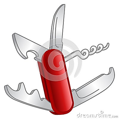 Pocket knife Vector Illustration